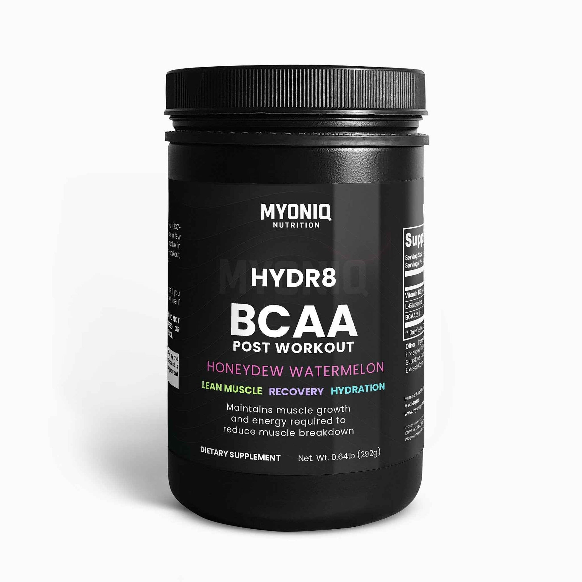 HYDR8 - BCAA Post Workout Powder (Honeydew/Watermelon) - MYONIQ NUTRITION