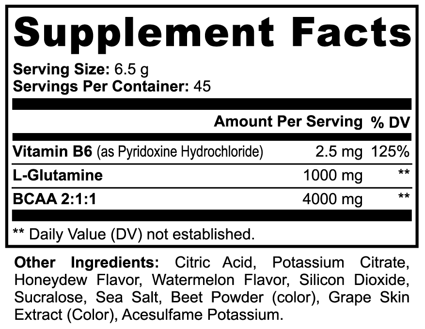 HYDR8 - BCAA Post Workout Powder (Honeydew/Watermelon) - MYONIQ NUTRITION