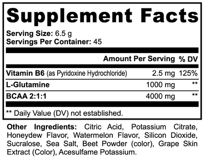 HYDR8 - BCAA Post Workout Powder (Honeydew/Watermelon) - MYONIQ NUTRITION